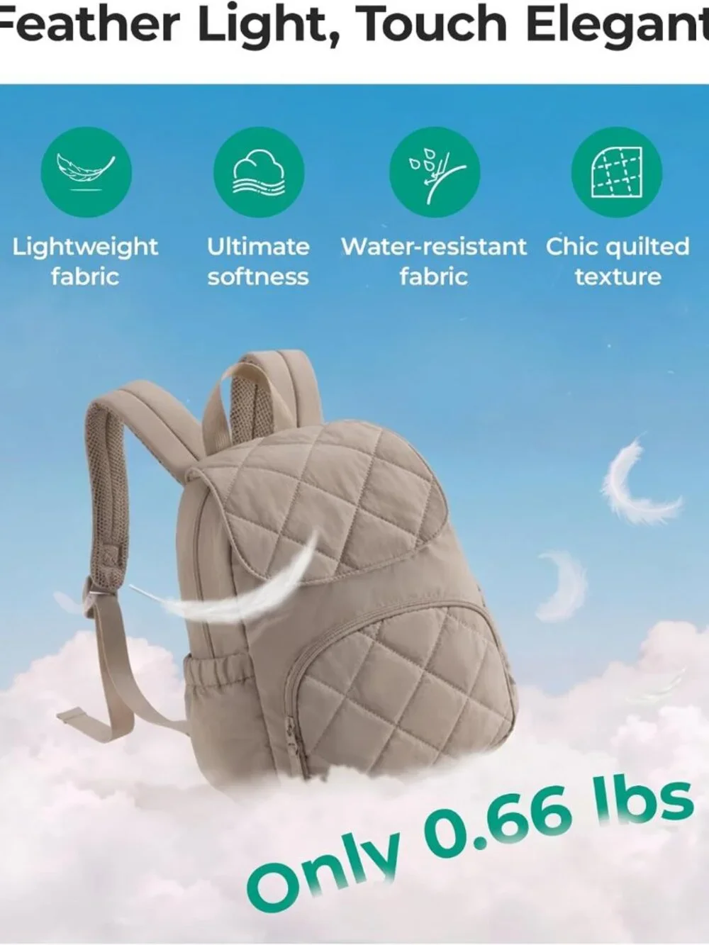 Cute Puffer Mini Backpack Purse for Women - Stylish Daypack, Lightweight